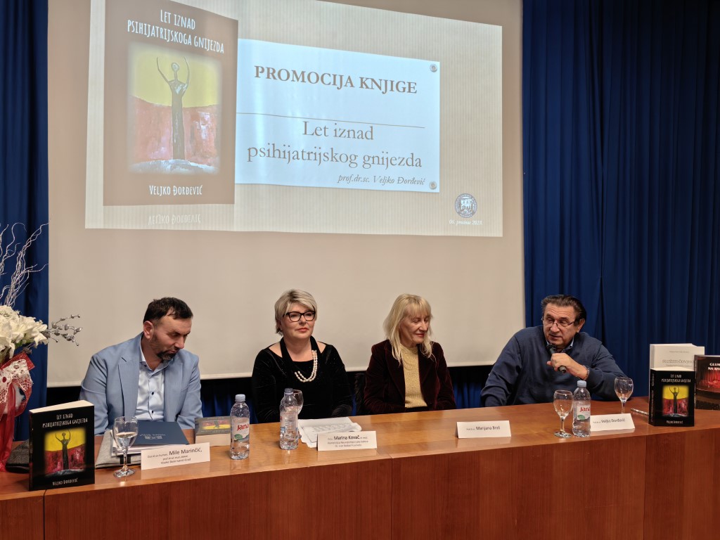PROMOCIJA KNJIGE „LET IZNAD PIHIJATRIJSKOGA GNIJEZDA“ AUTORA PROF. DR. SC. VELJKA ĐORĐEVIĆA
