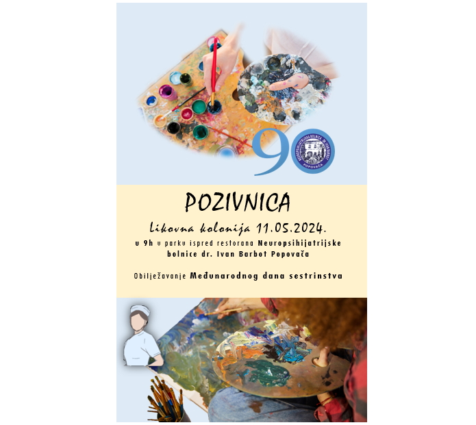 Poziv na Likovnu koloniju i obilježavanje Međunarodnog dan sestrinstva 11.05.2024.