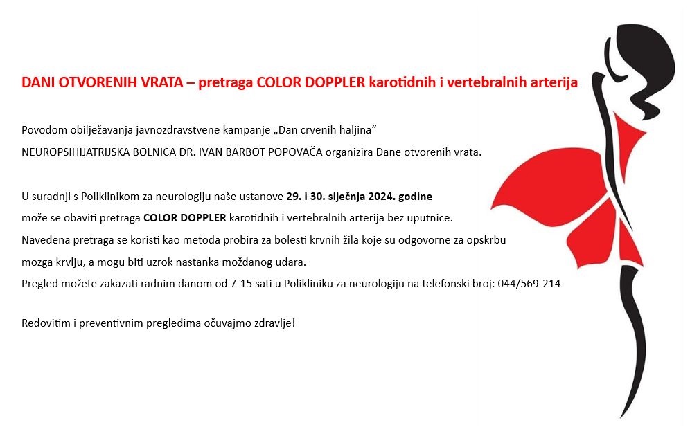 DANI OTVORENIH VRATA – pretraga COLOR DOPPLER karotidnih i vertebralnih arterija