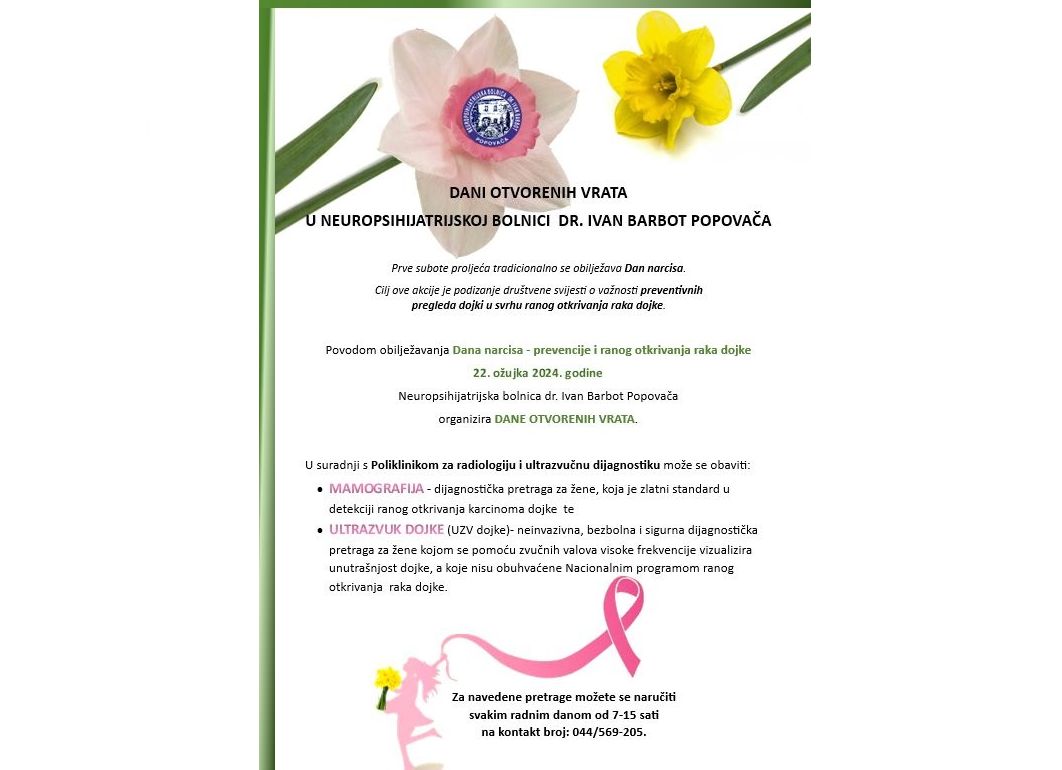 DANI OTVORENIH VRATA - MAMOGRAFIJA I ULTRAZVUK DOJKE