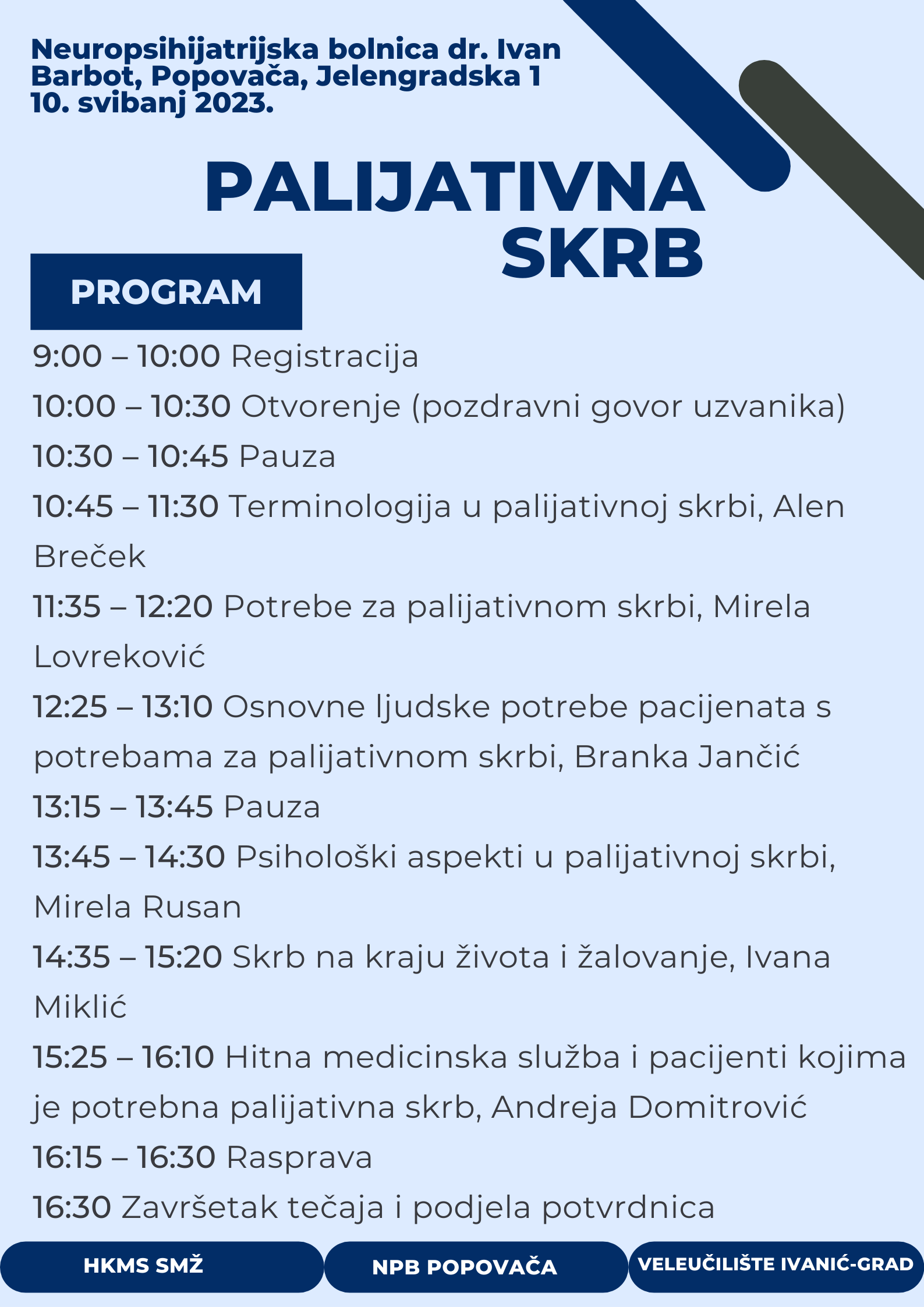 POZIV NA OBILJEŽAVANJE MEĐUNARODNOG DANA SESTRINSTVA I TEČAJ III. KATEGORIJE "PALIJATIVNA SKRB"