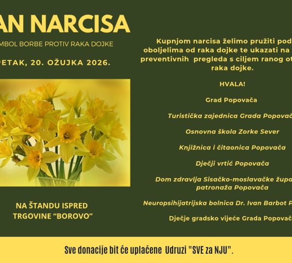 Dan narcisa - petak, 20. ožujka 2026.